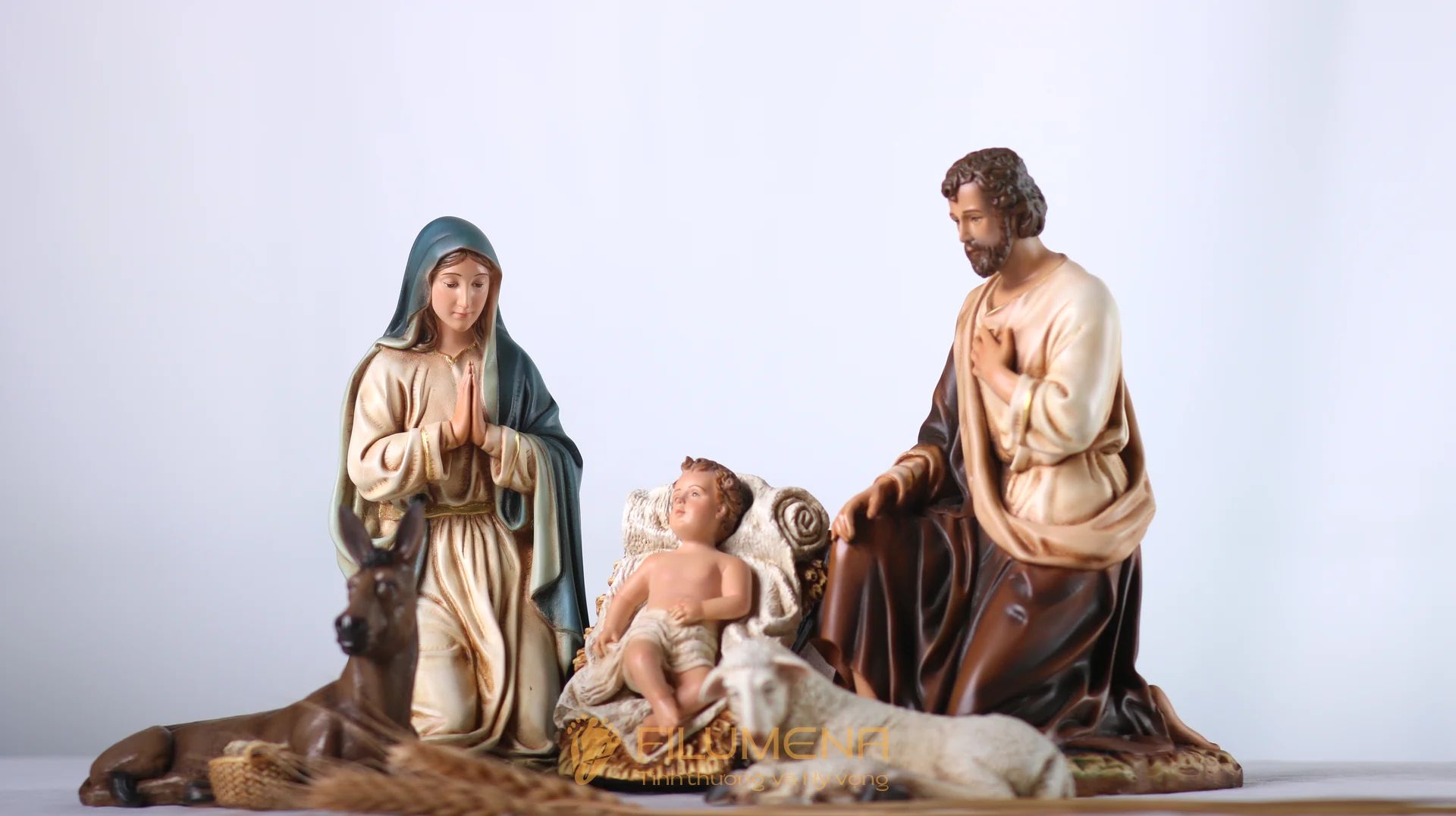 Tượng Chúa Giáng Sinh 10 cm cho bộ tượng Noel 20 cm