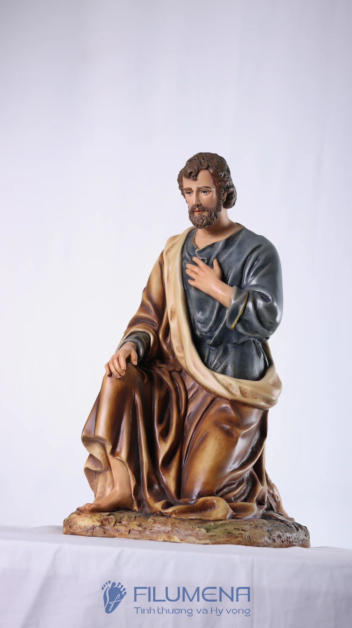 Bộ tượng Giáng sinh 50 cm 5 nhân vật màu trầm cổ điển