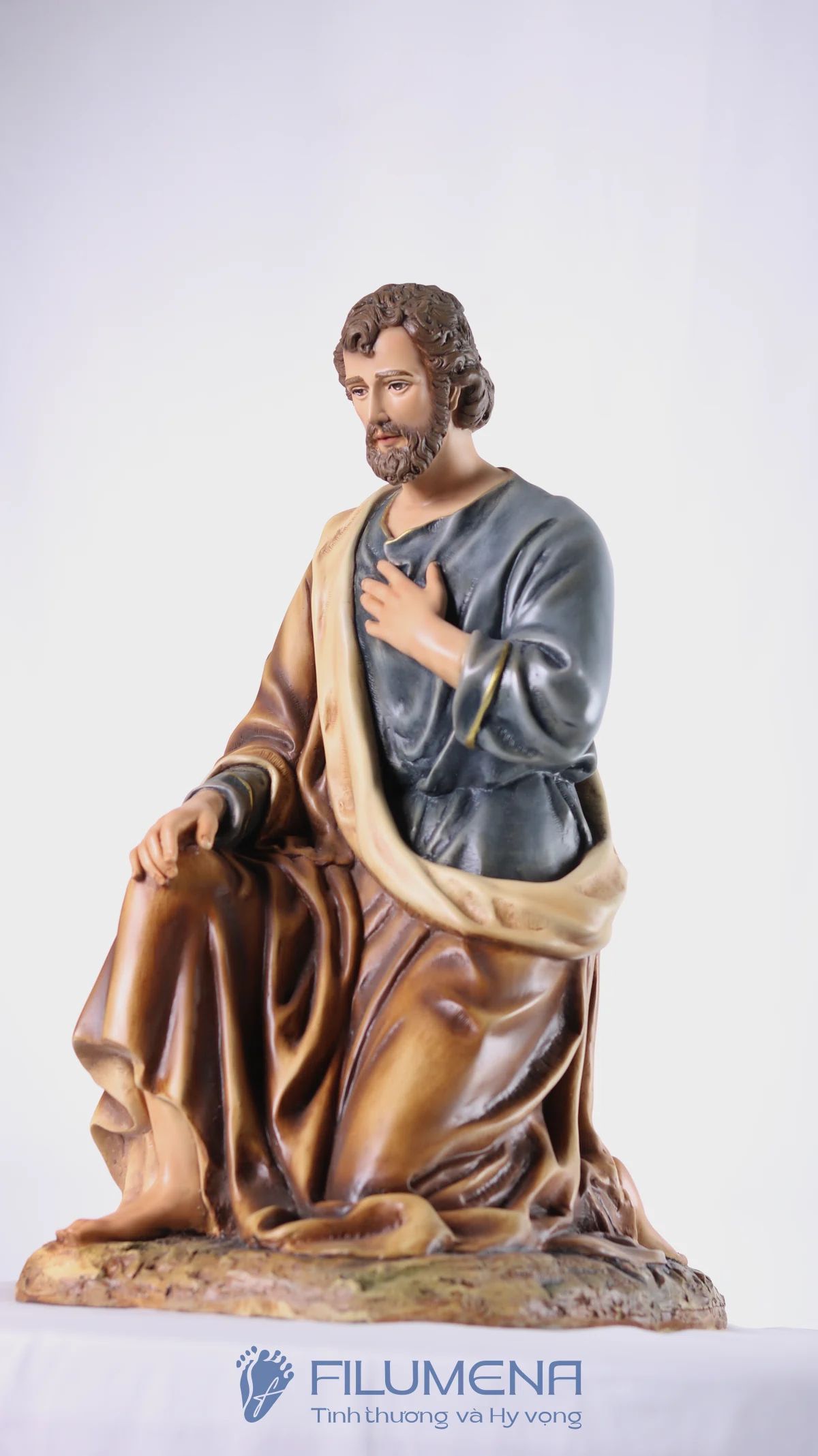 Bộ tượng Giáng sinh 50 cm 5 nhân vật màu trầm cổ điển