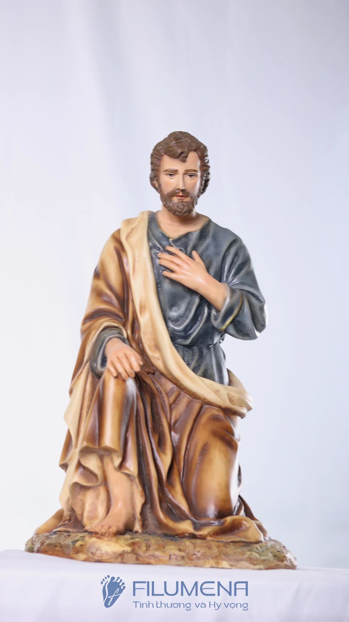 Bộ tượng Giáng sinh 50 cm 5 nhân vật màu trầm cổ điển