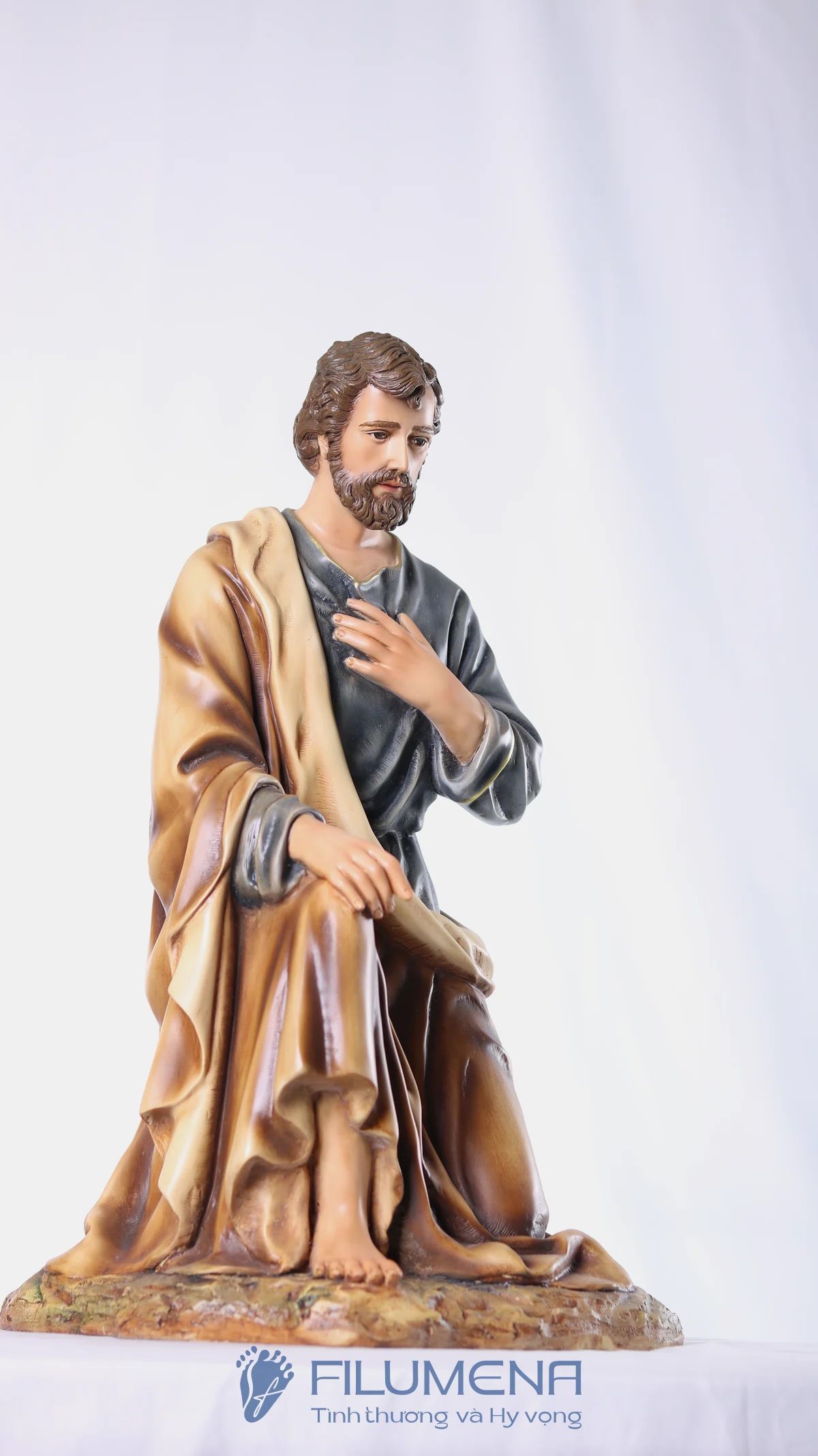 Bộ tượng Giáng sinh 50 cm 3 nhân vật tông màu trầm cổ điển