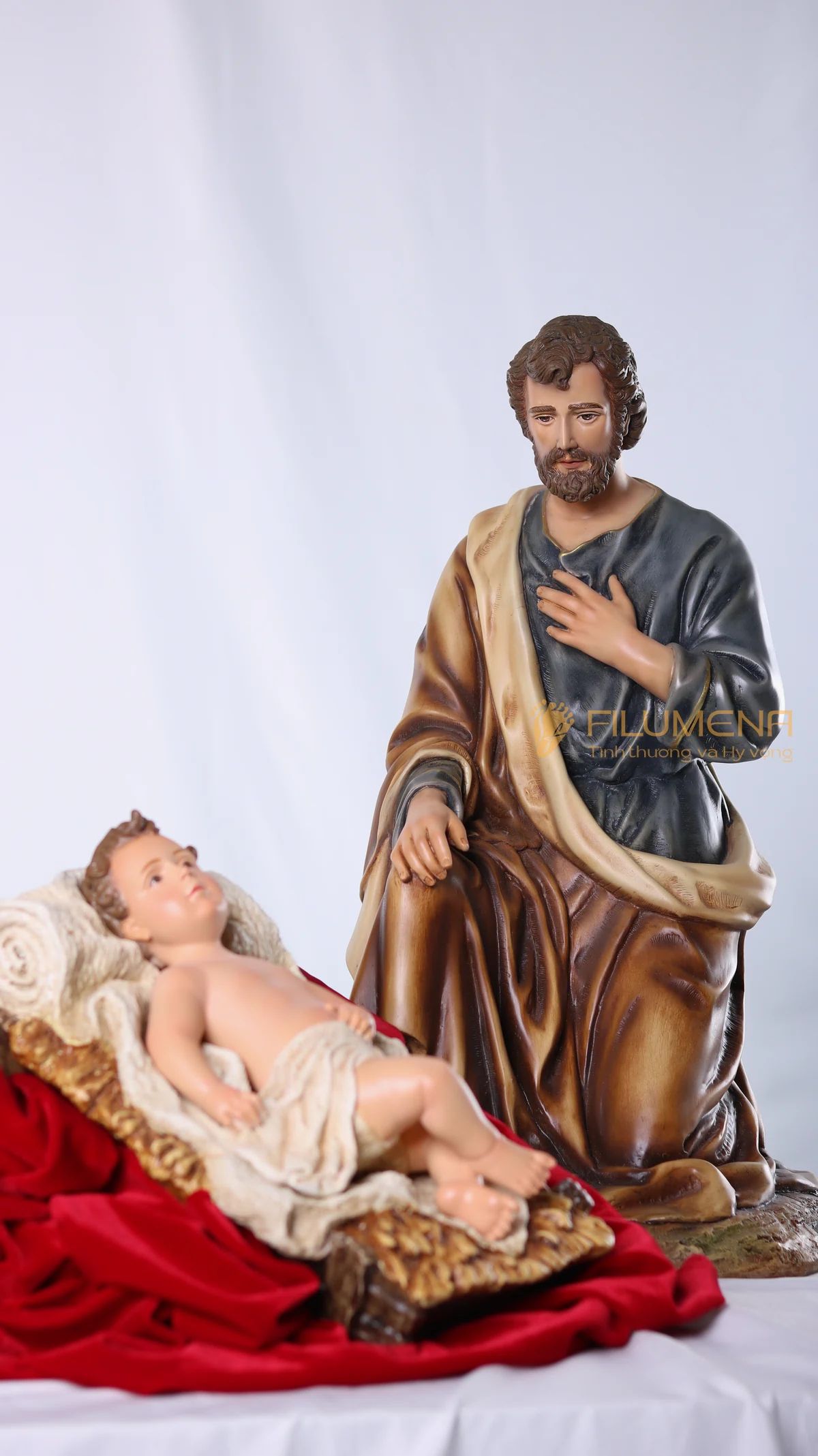 Tượng Chúa Hài đồng 27 cm cho bộ tượng Giáng sinh 50 cm