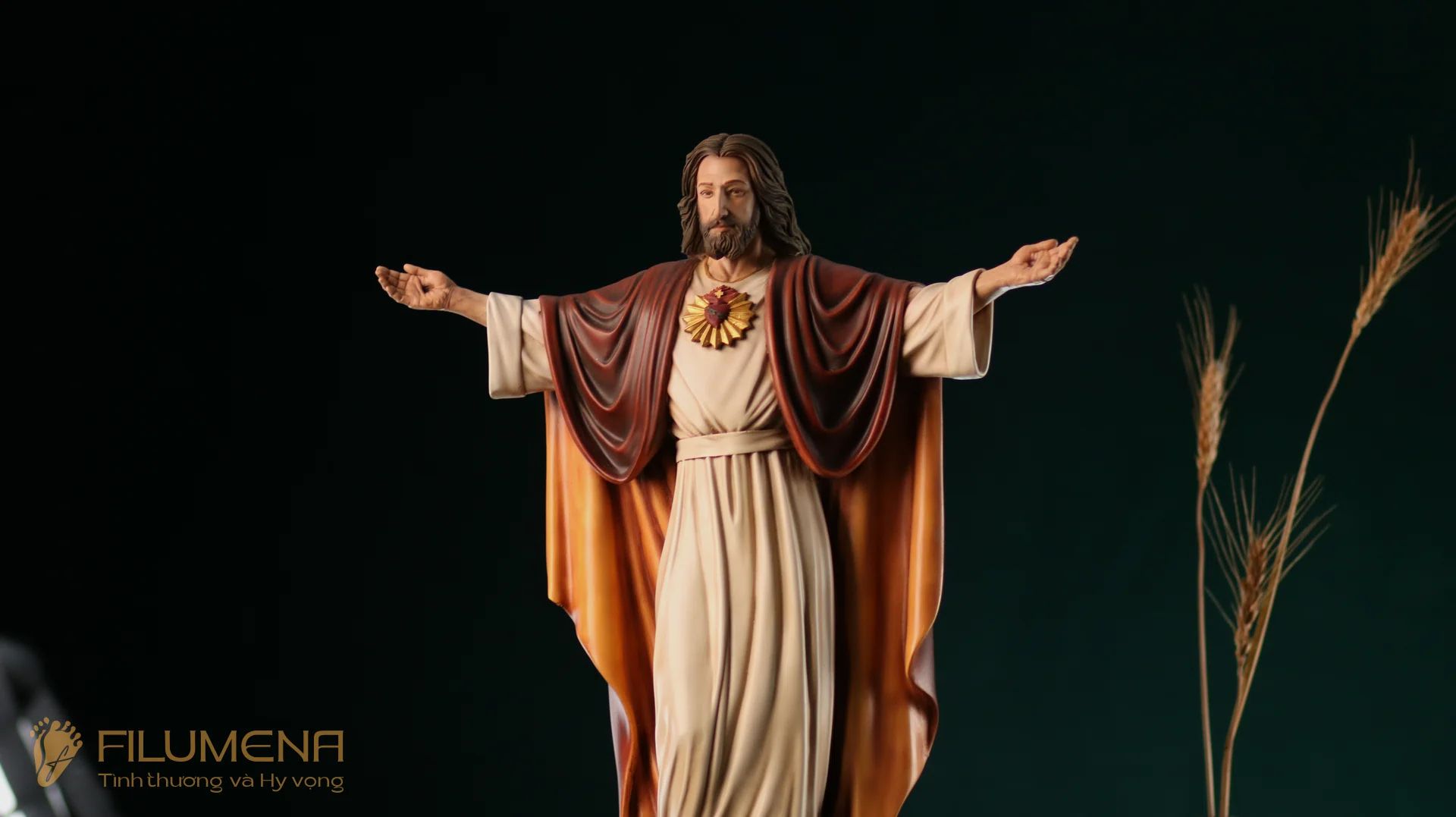 Tượng Chúa Ki-tô Vua Vũ trụ cao 50 cm bằng bột đá