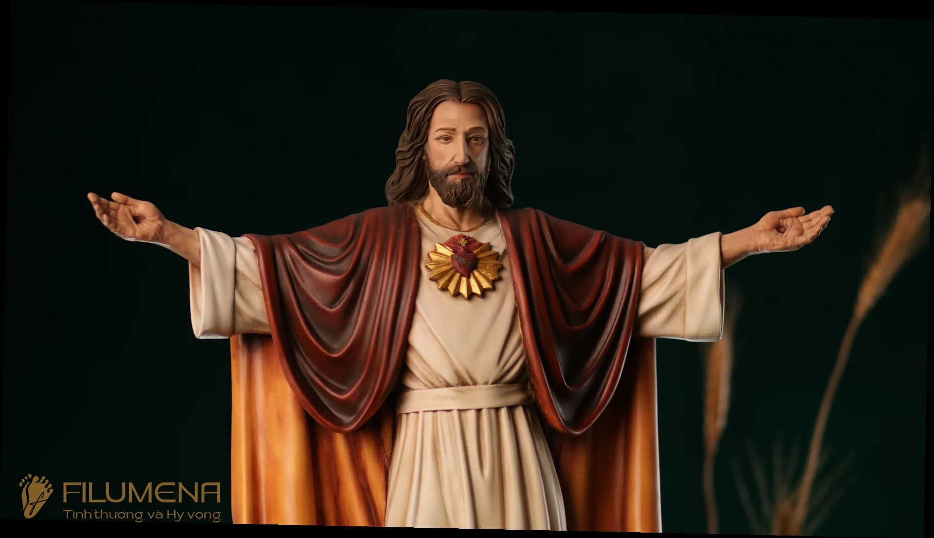 Tượng Chúa Ki-tô Vua Vũ trụ cao 50 cm bằng bột đá