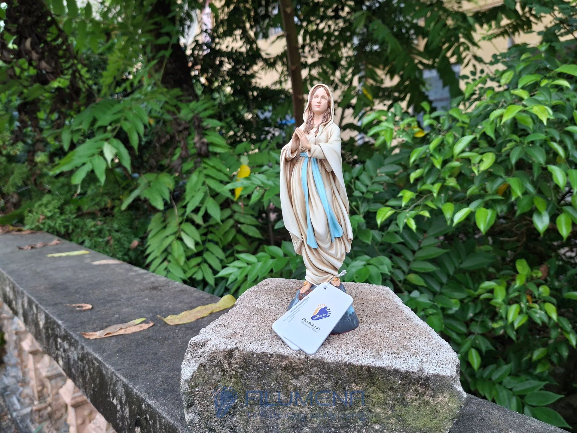 Tượng Đức Mẹ Lộ Đức cao 15 cm, 20 cm màu trắng