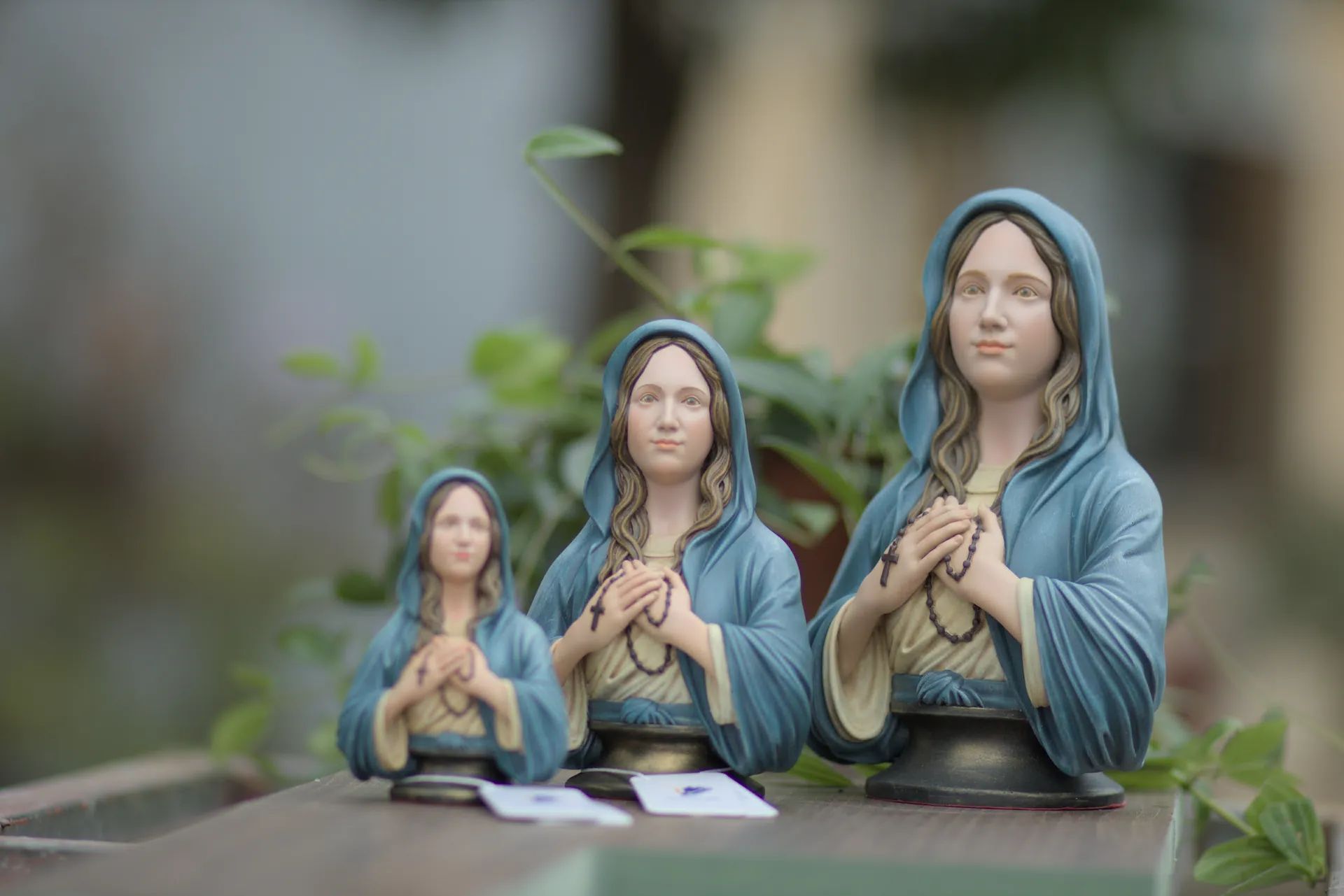 Tượng Đức Mẹ Mân Côi 10 cm, 15 cm, 20 cm