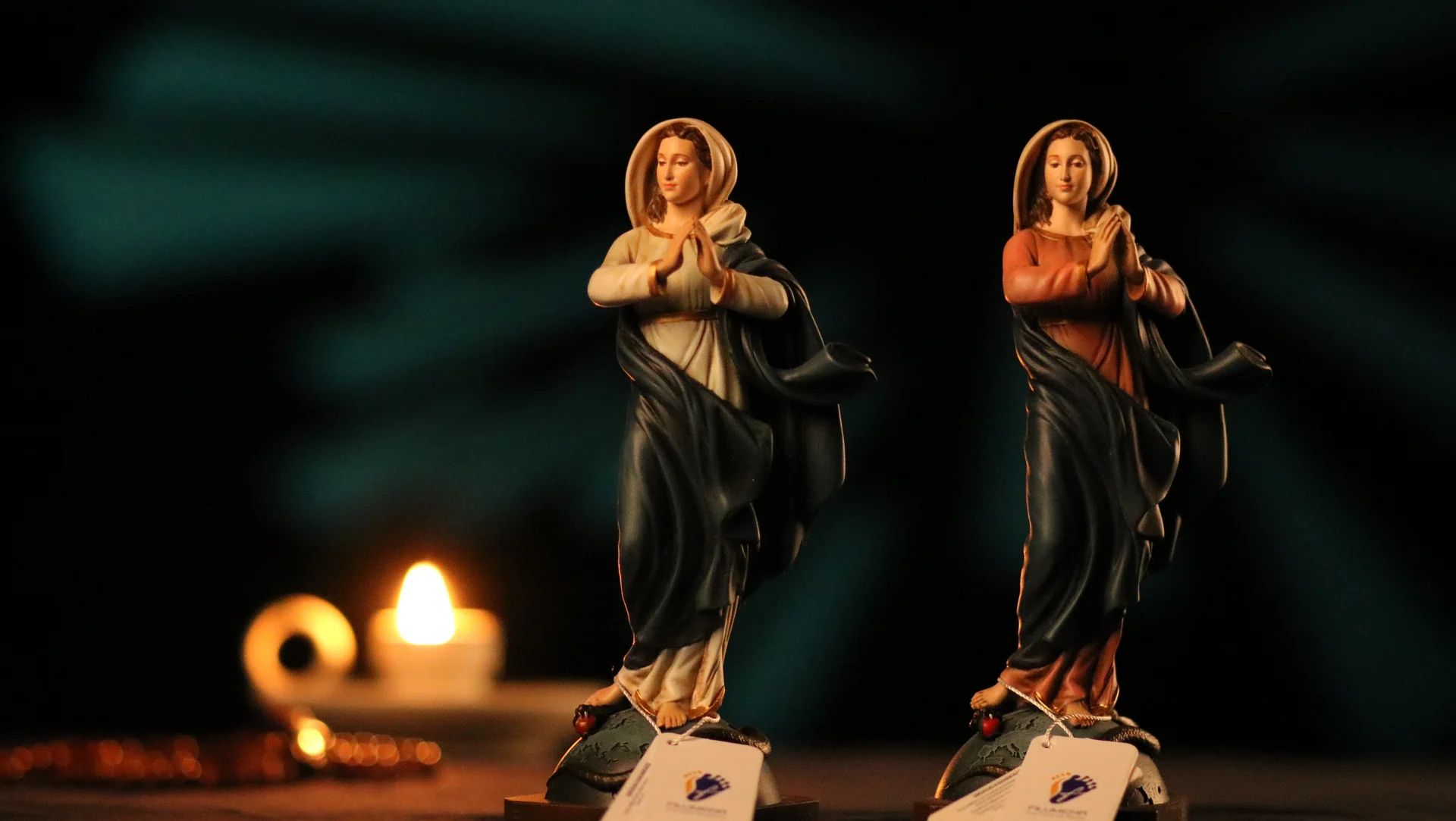 Tượng Đức Mẹ Vô Nhiễm Nguyên Tội cao 15 cm, 20 cm mã màu M1