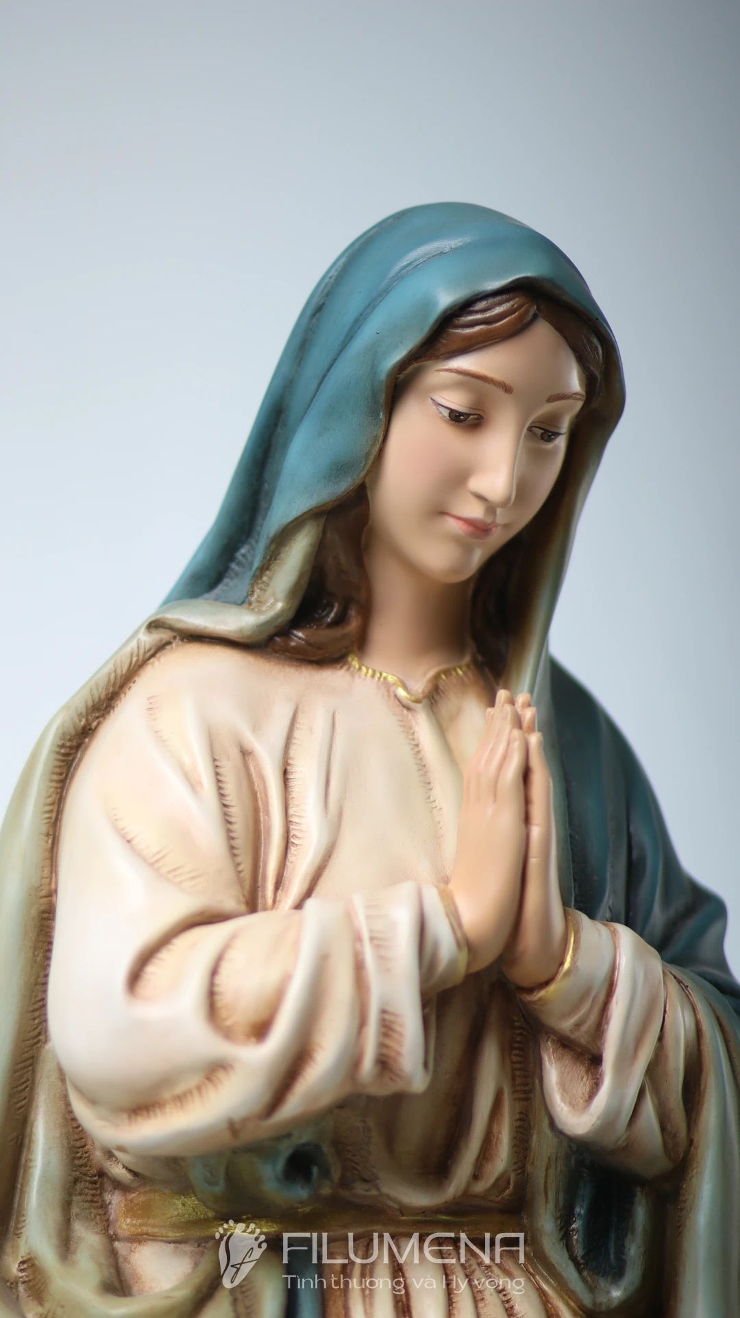 Bộ tượng Giáng sinh 50 cm 5 nhân vật tông màu sáng cổ điển