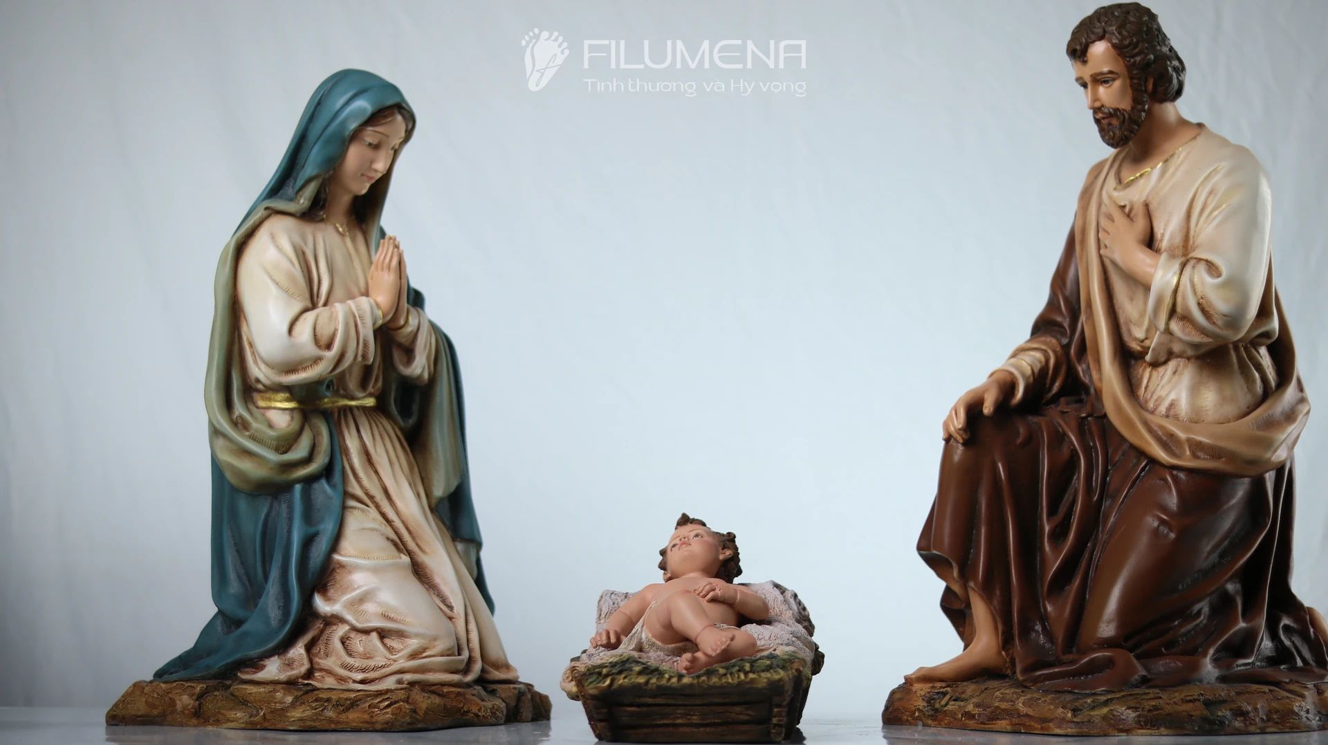 Tượng Chúa Hài đồng cho bộ tượng Giáng sinh 40 cm