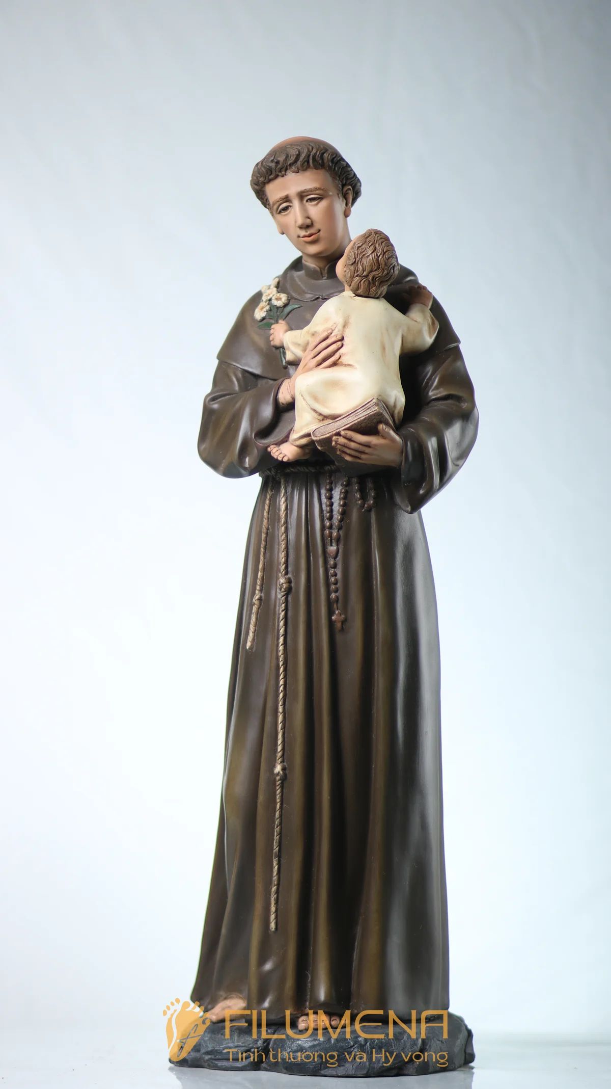 Tượng Thánh Antôn bế Chúa Hài Đồng 60 cm