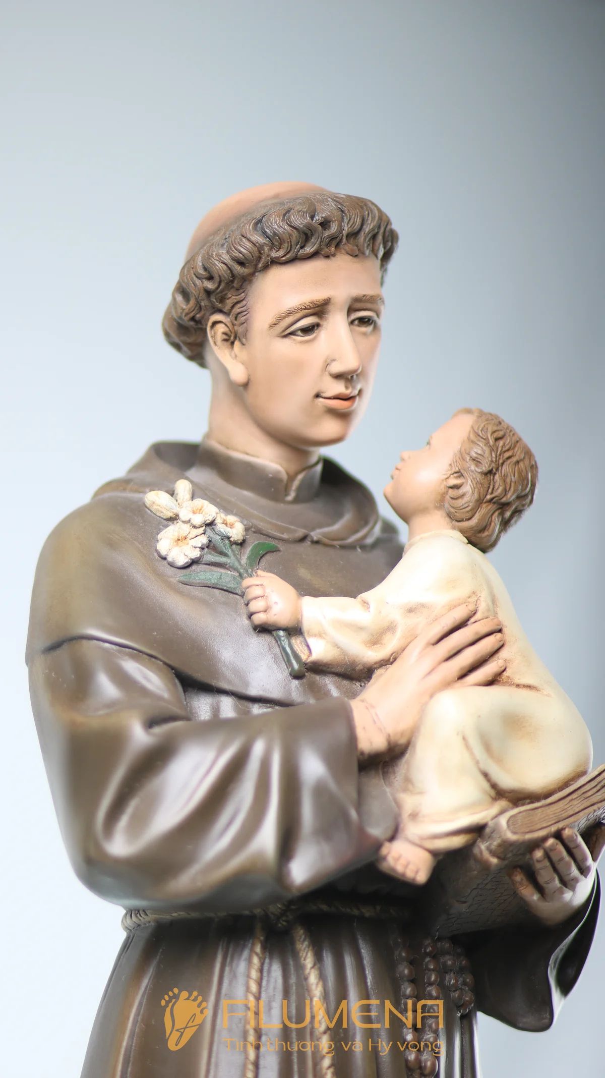Tượng Thánh Antôn bế Chúa Hài Đồng 60 cm