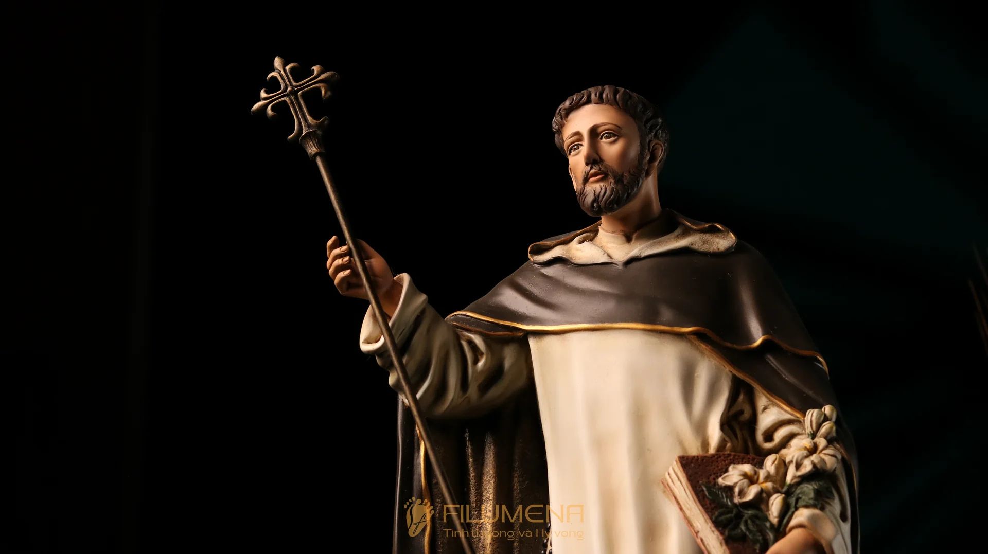 Tượng Thánh Đa Minh 60 cm