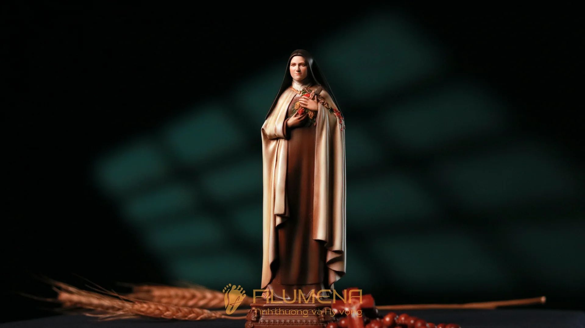 Tượng Thánh Tê-rê-sa Hài Đồng Giê-su 15 cm, 20 cm